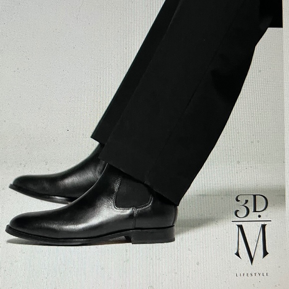 3DM Lifestyle Mens Black Leather Chelsea Boot UK Size 10 Men's US Size 11 - Picture 12 of 14